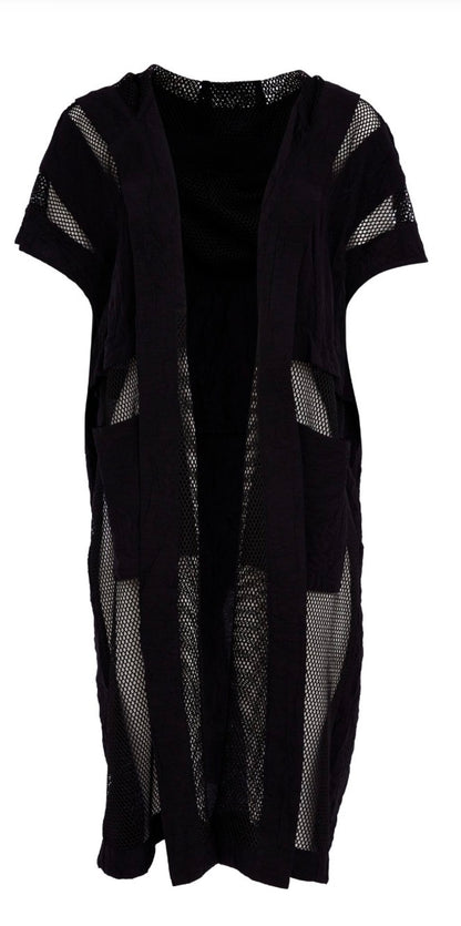 NAYA LONG LINE HOODED JACKET STYLE NAS26177 COLOUR BLACK