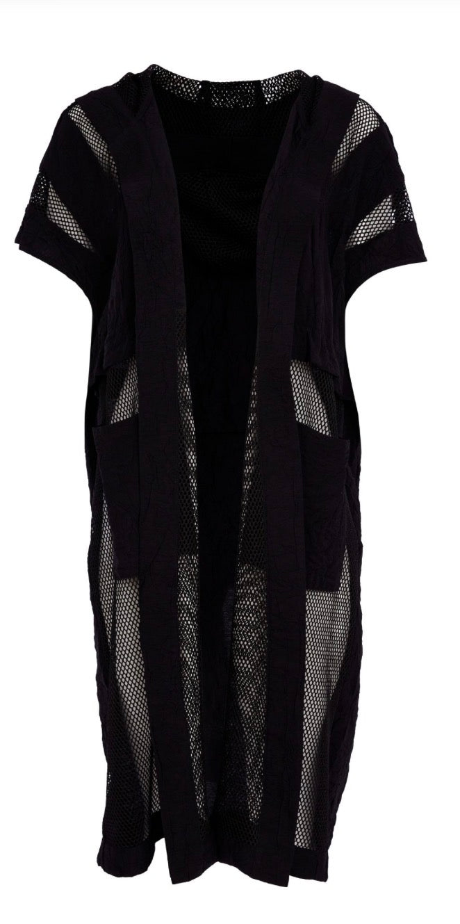 NAYA LONG LINE HOODED JACKET STYLE NAS26177 COLOUR BLACK