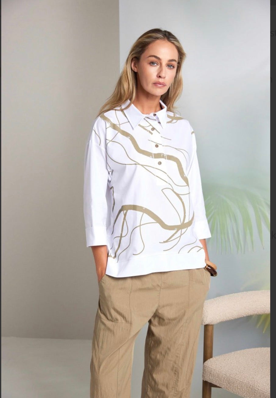 NAYA SHIRT STYLE NAS26215 COLOUR WHITE TAN