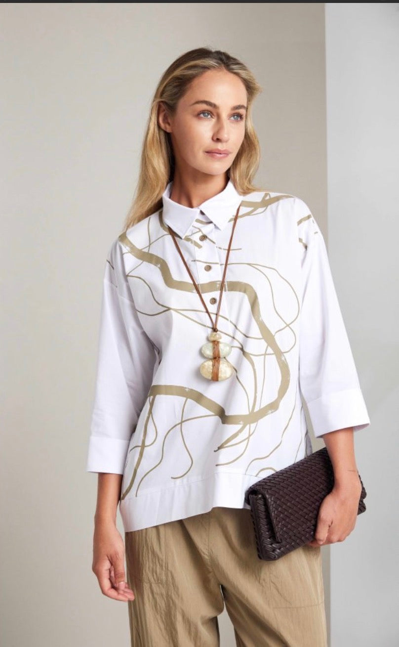 NAYA SHIRT STYLE NAS26215 COLOUR WHITE TAN