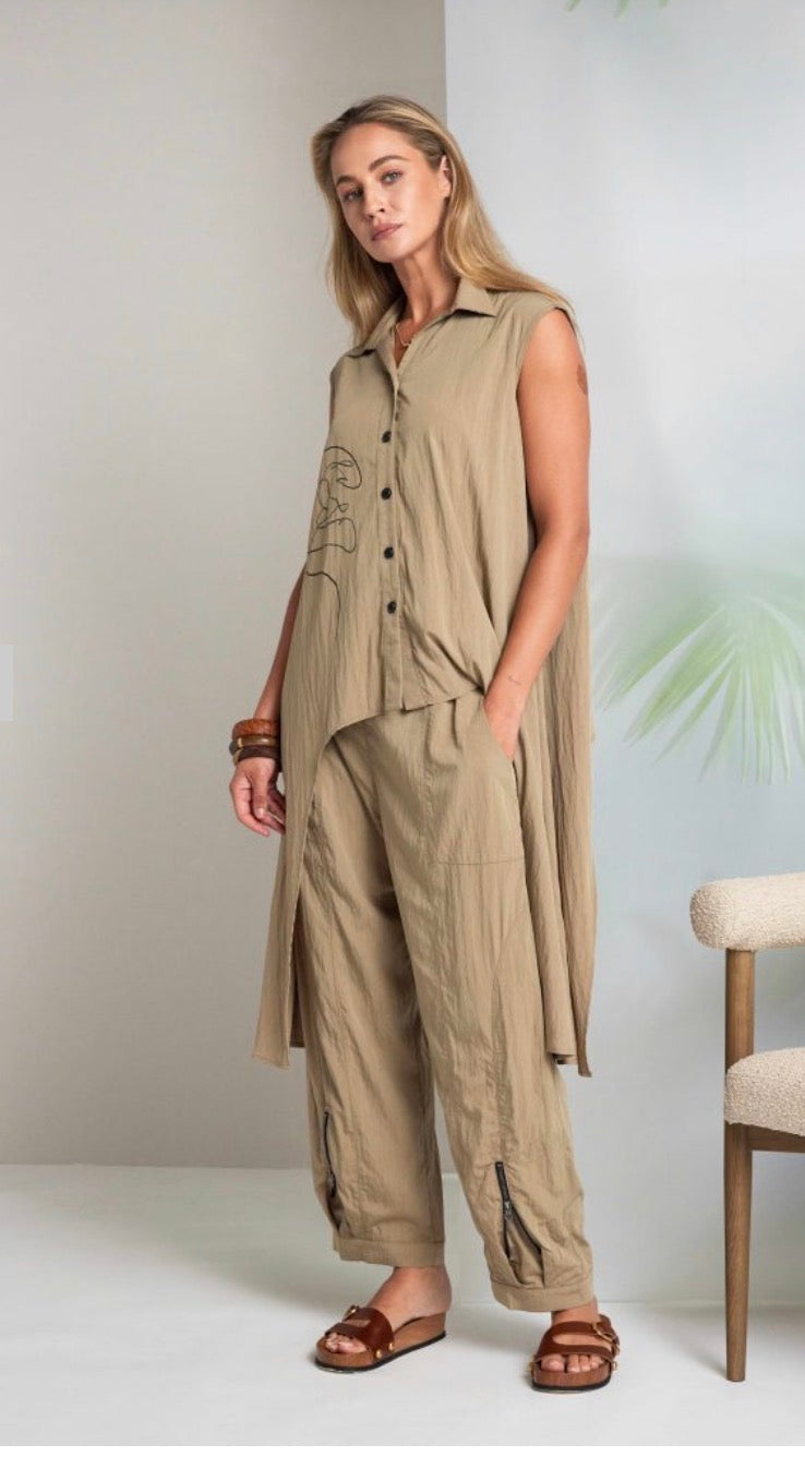 NAYA PRINT BLOUSE STYLE NAS26218 COLOUR TAN