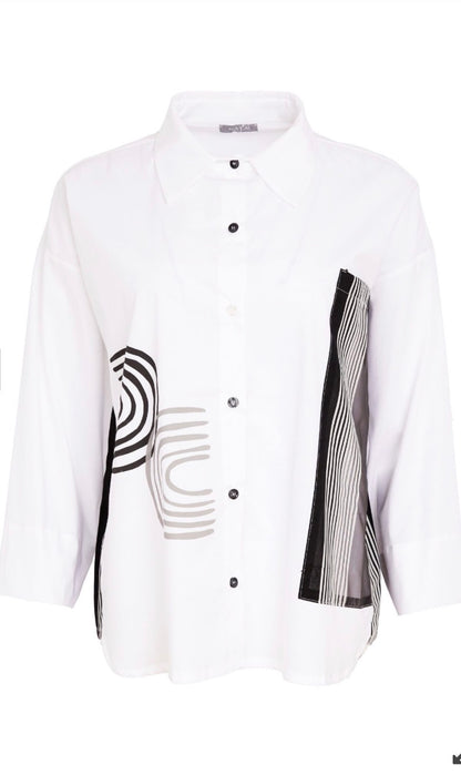 NAYA SHIRT STYLE NAS26256 COLOUR WHITE /BLACK