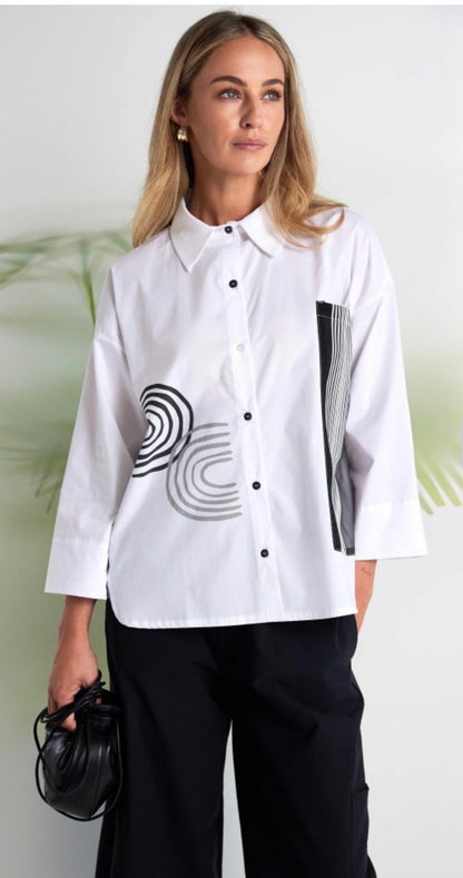 NAYA SHIRT STYLE NAS26256 COLOUR WHITE /BLACK