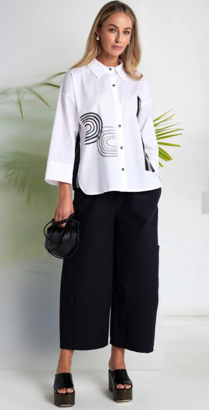 NAYA SHIRT STYLE NAS26256 COLOUR WHITE /BLACK