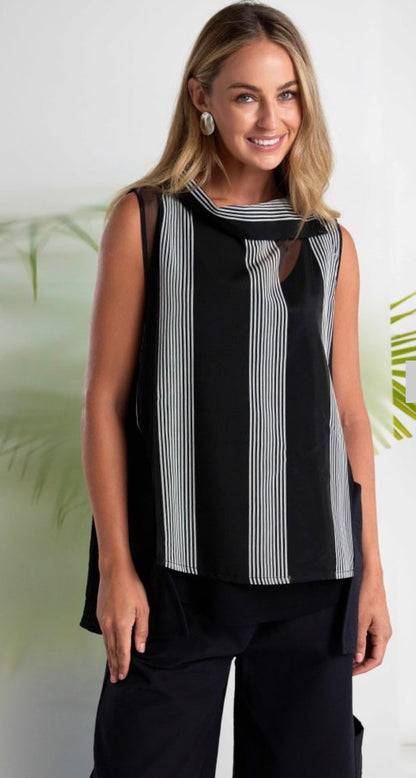 NAYA TOP STYLE NAS26257 COLOUR BLACK/WHITE