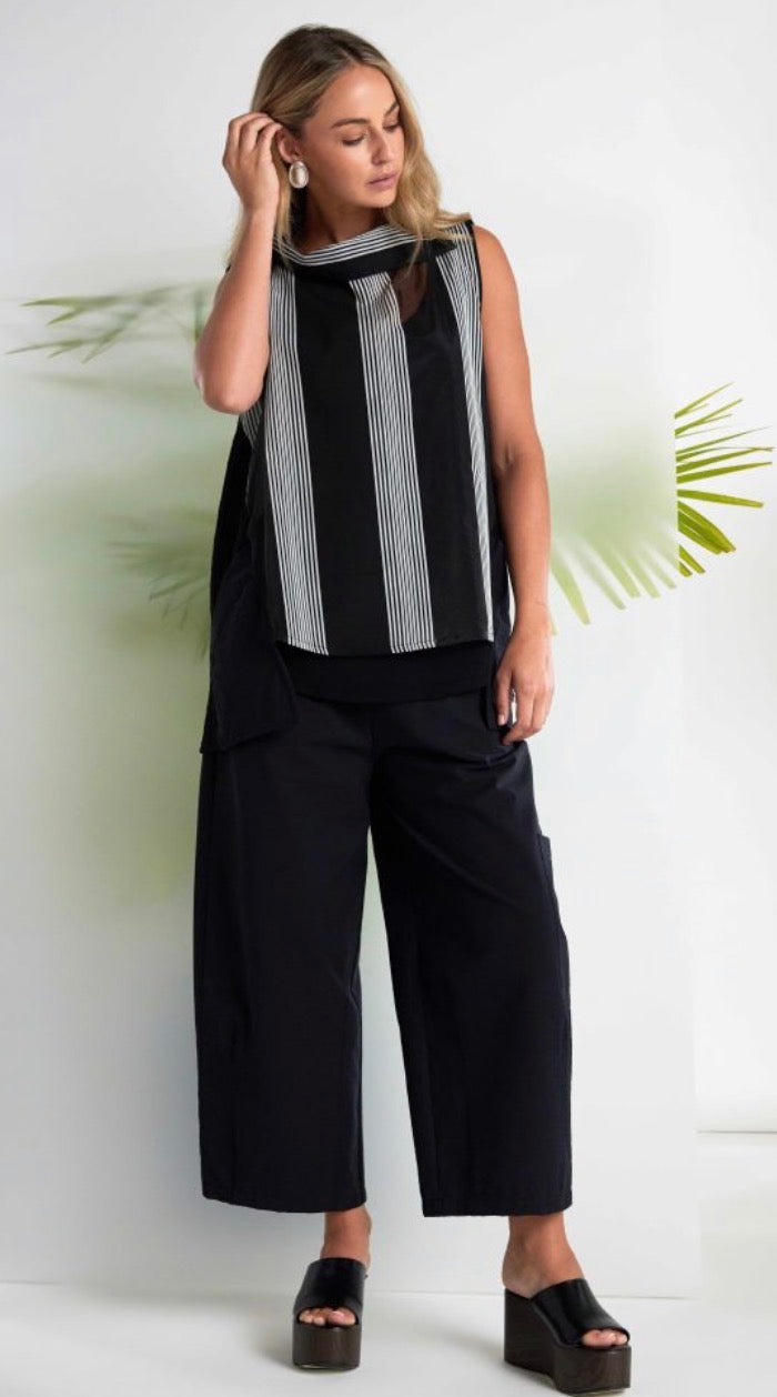 NAYA TOP STYLE NAS26257 COLOUR BLACK/WHITE