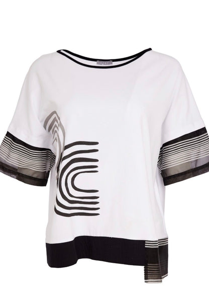 NAYA TOP STYLE NAS26259 COLOUR WHITE/BLACK