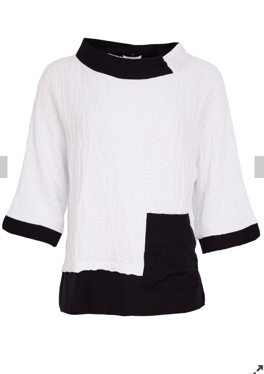 NAYA TOP STYLE NAS26264 COLOUR WHITE/BLACK