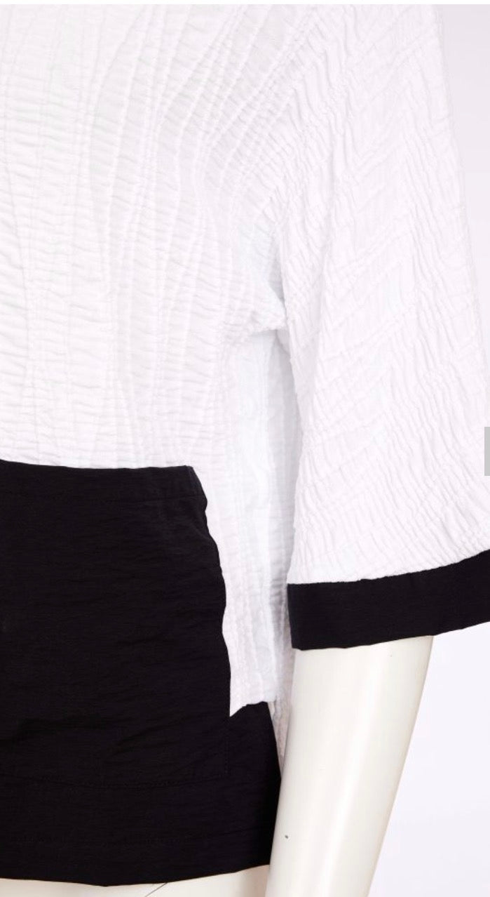 NAYA TOP STYLE NAS26264 COLOUR WHITE/BLACK