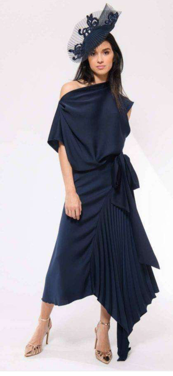 KEVAN JON MILA DRESS COLOUR NAVY