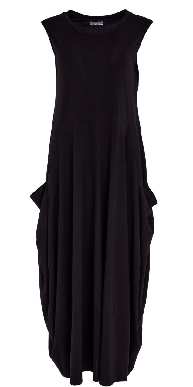 NAYA SLEEVELESS DRESS STYLE NAS26291 COLOUR BLACK