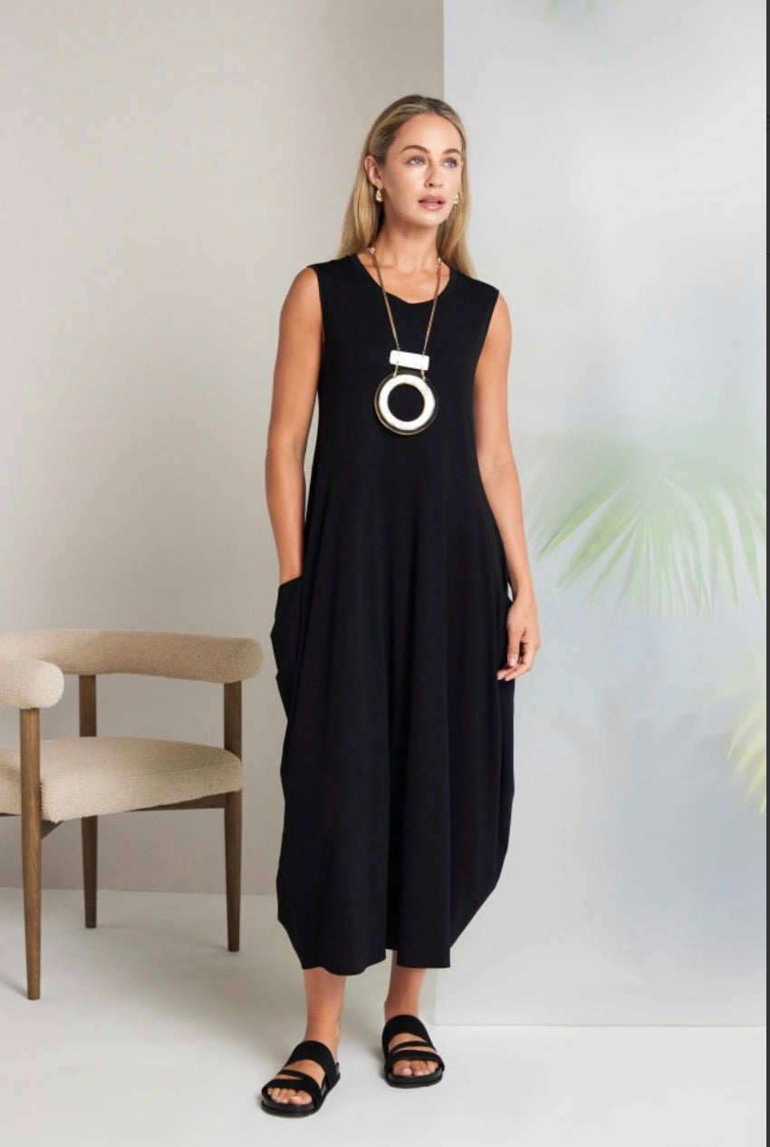 NAYA SLEEVELESS DRESS STYLE NAS26291 COLOUR BLACK