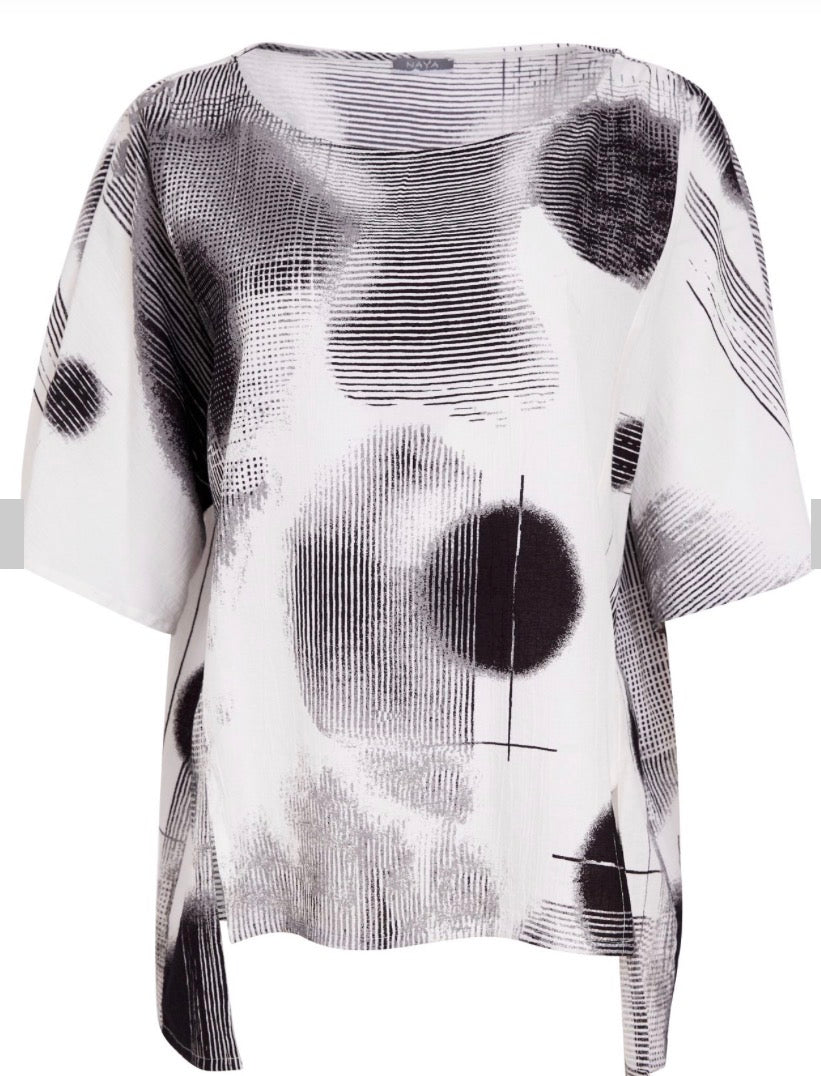 NAYA SPOT TOP STYLE NAS26311 COLOUR WHITE/BLACK