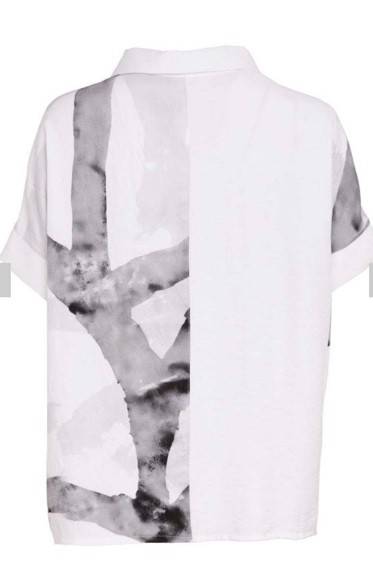 NAYA PATTERNED SHIRT STYLE NAS26315 COLOUR WHITE/GRANITE