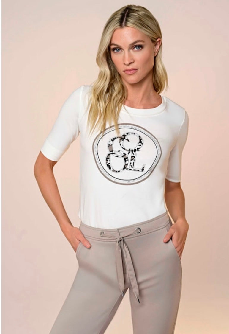 I'CONA T-SHIRT STYLE 64388 COLOUR CREAM/ PRINT