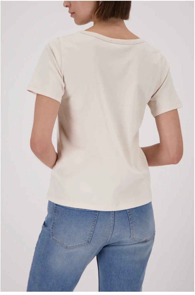 MONARI T-SHIRT STYLE 410081 COLOUR CHAMPAGNE BEIGE