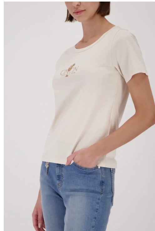 MONARI T-SHIRT STYLE 410081 COLOUR CHAMPAGNE BEIGE