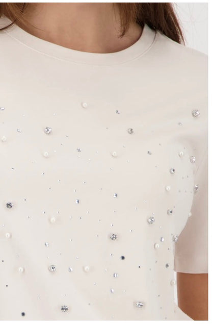 MONARI T-SHIRT STYLE 410112 COLOUR CHAMPAGNE BEIGE