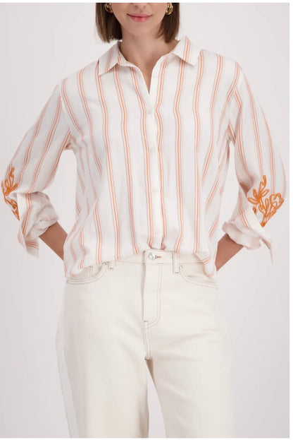 MONARI BLOUSE STYLE 410249 COLOUR OFF-WHITE PATTERN