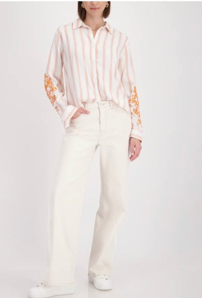 MONARI BLOUSE STYLE 410249 COLOUR OFF-WHITE PATTERN