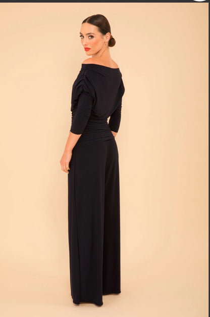 CARBON JUMPSUIT WITH SLEEVE IN NAVY