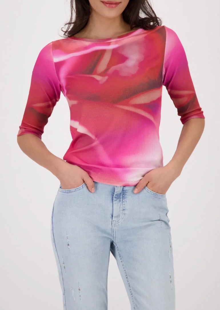 MONARI T-SHIRT STYLE 410430 COLOUR SPRING FLOWER PATTERN