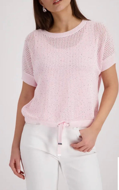 MONARI KNITTED TOP STYLE 410875 COLOUR FRENCH ROSE