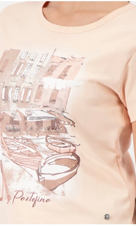 MONARI T SHIRT STYLE 410553 COLOUR SUMMER PEACH
