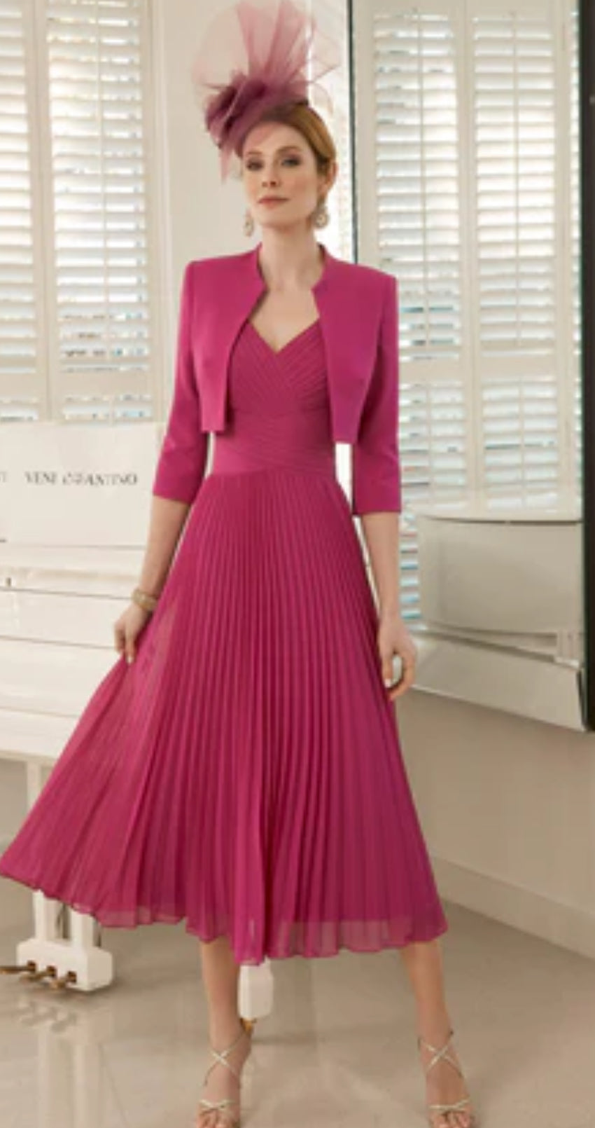 VENI INFANTINO DRESS AND JACKET STYLE 992112 COLOUR MAGENTA