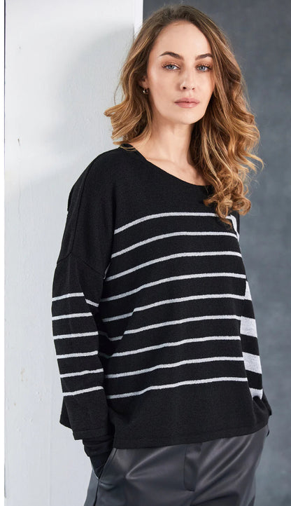 NAYA TOP STYLE NAW25240 COLOUR BLACK & SILVER