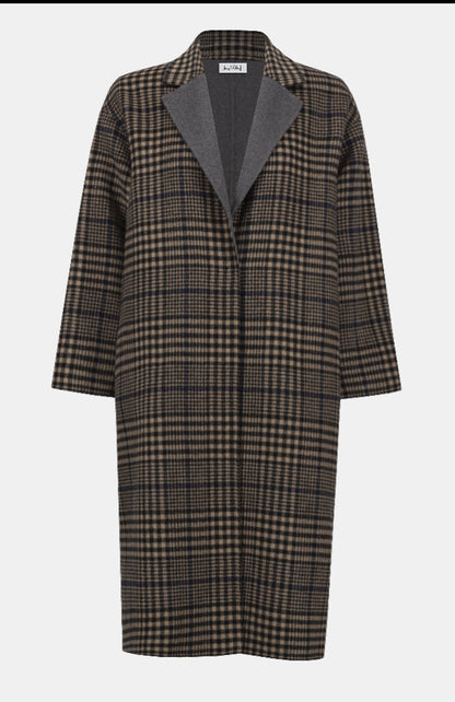 JOSEPH RIBKOFF COAT STYLE 253946 COLOUR CAMEL/MULTI
