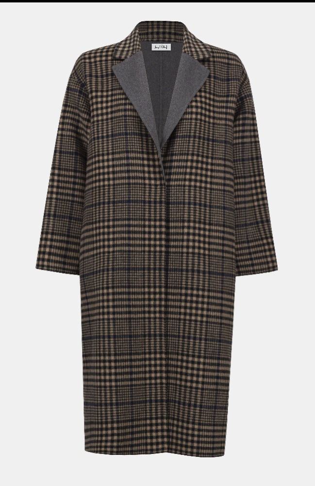 JOSEPH RIBKOFF COAT STYLE 253946 COLOUR CAMEL/MULTI
