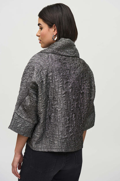 JOSEPH RIBKOFF WOVEN JACQUARD JACKET STYLE 244204 COLOUR PEWTER