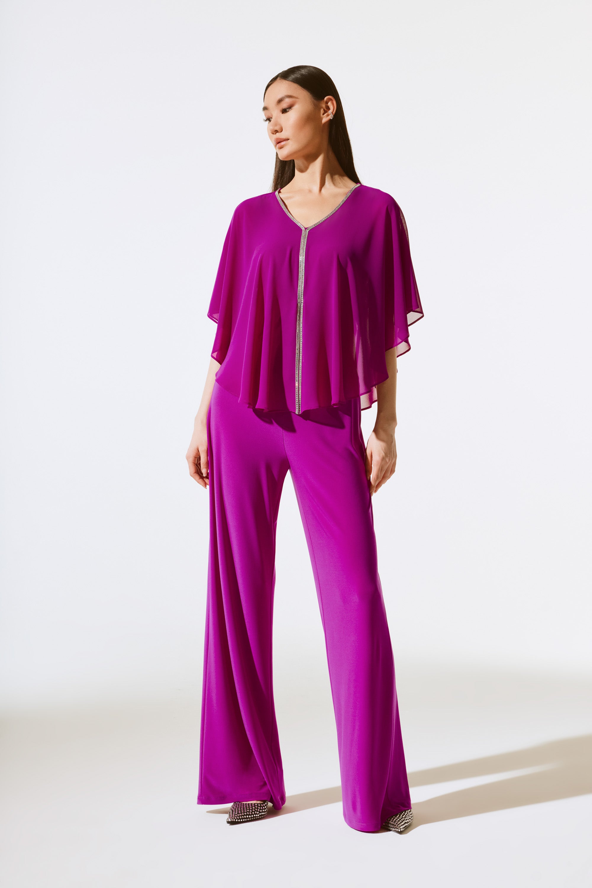 JOSEPH RIBKOFF CHIFFON TOP STYLE 243707 COLOUR EMPRESS