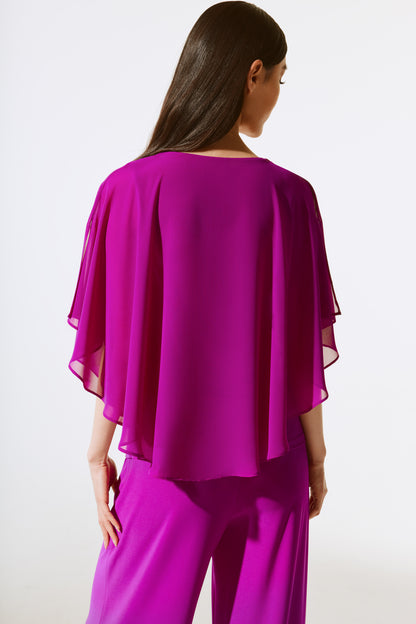 JOSEPH RIBKOFF CHIFFON TOP STYLE 243707 COLOUR EMPRESS