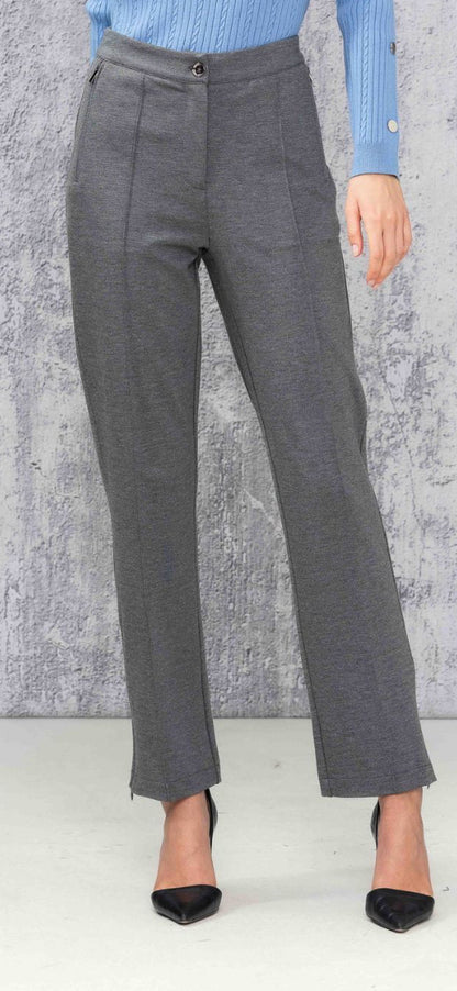 ALISON SHERI SLIM LEG TROUSER STYLE A44040 COLOUR HEATHER GREY