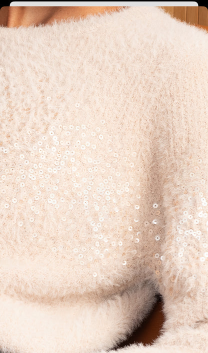 ALISON SHERI SPARKLY SWEATER STYLE A46208 COLOUR BEIGE