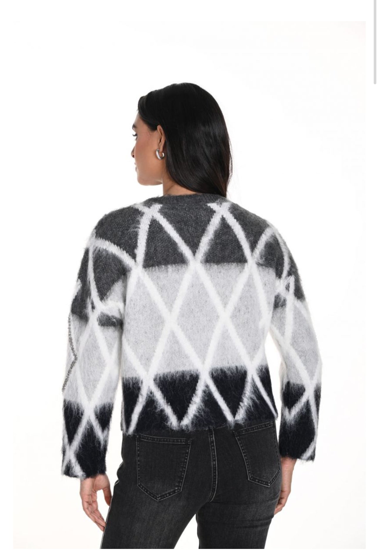 FRANK LYMAN SWEATER STYLE 243473U COLOUR GREY/BLACK