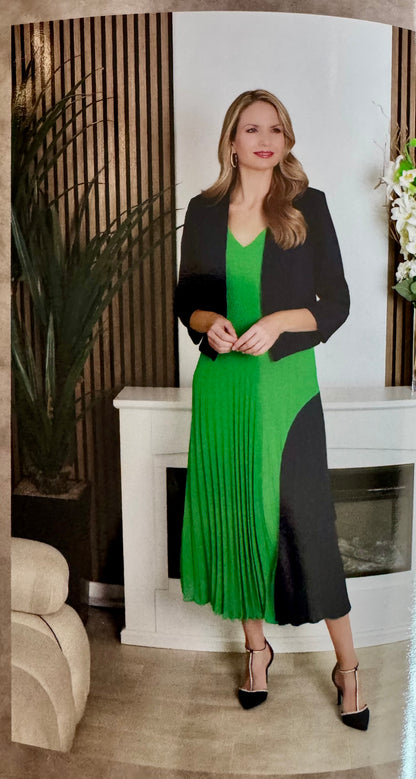 GLITZ DRESS STYLE 1452 COLOUR NAVY/GREEN
