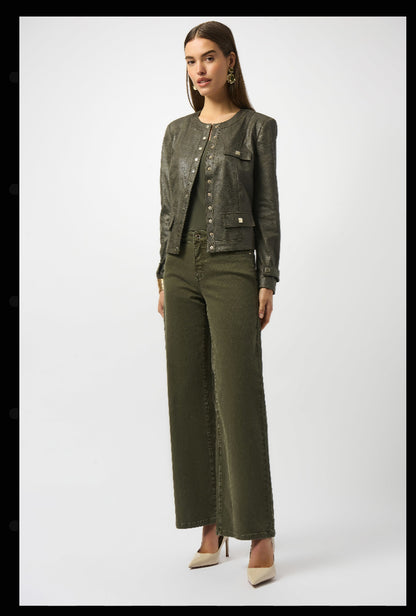 JOSEPH RIBKOFF TROUSERS STYLE 253950 COLOUR AVOCADO