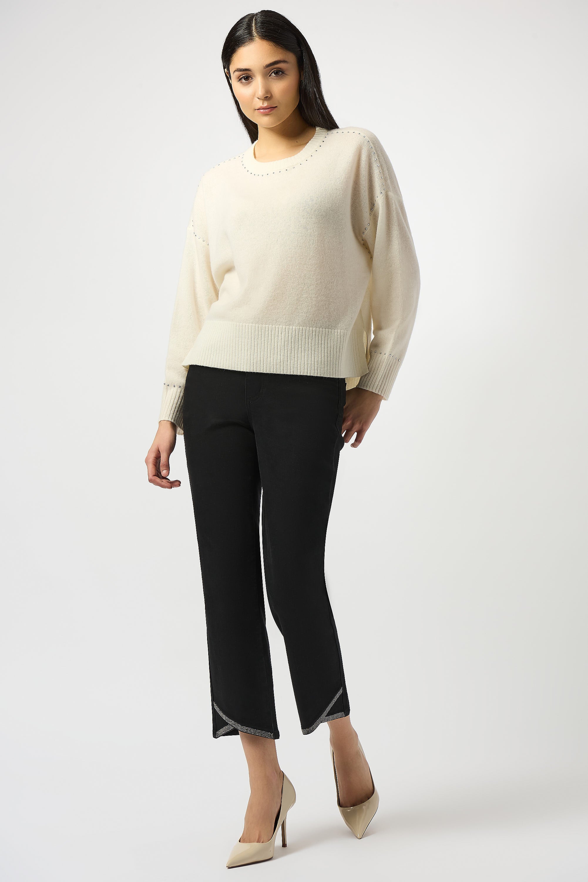 JOSEPH RIBKOFF CLASSIC STRAIGHT LEG STRETCH DENIM JEAN STYLE 253986 COLOUR BLACK