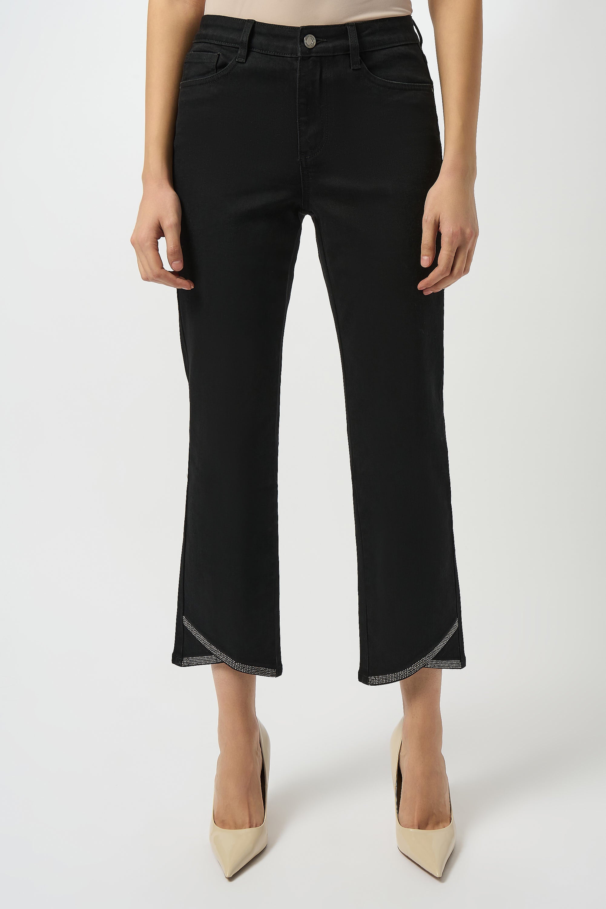 JOSEPH RIBKOFF CLASSIC STRAIGHT LEG STRETCH DENIM JEAN STYLE 253986 COLOUR BLACK