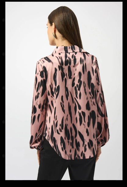 JOSEPH RIBKOFF TOP STYLE 253059 COLOUR PINK/BLACK