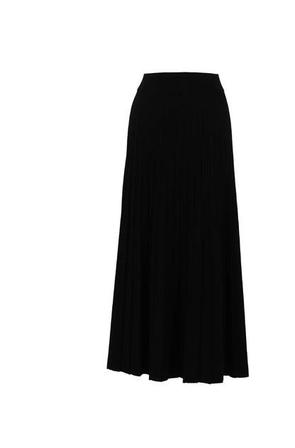 MARBLE PLEATED KNITTED SKIRT STYLE 7123 COLOUR BLACK (101)