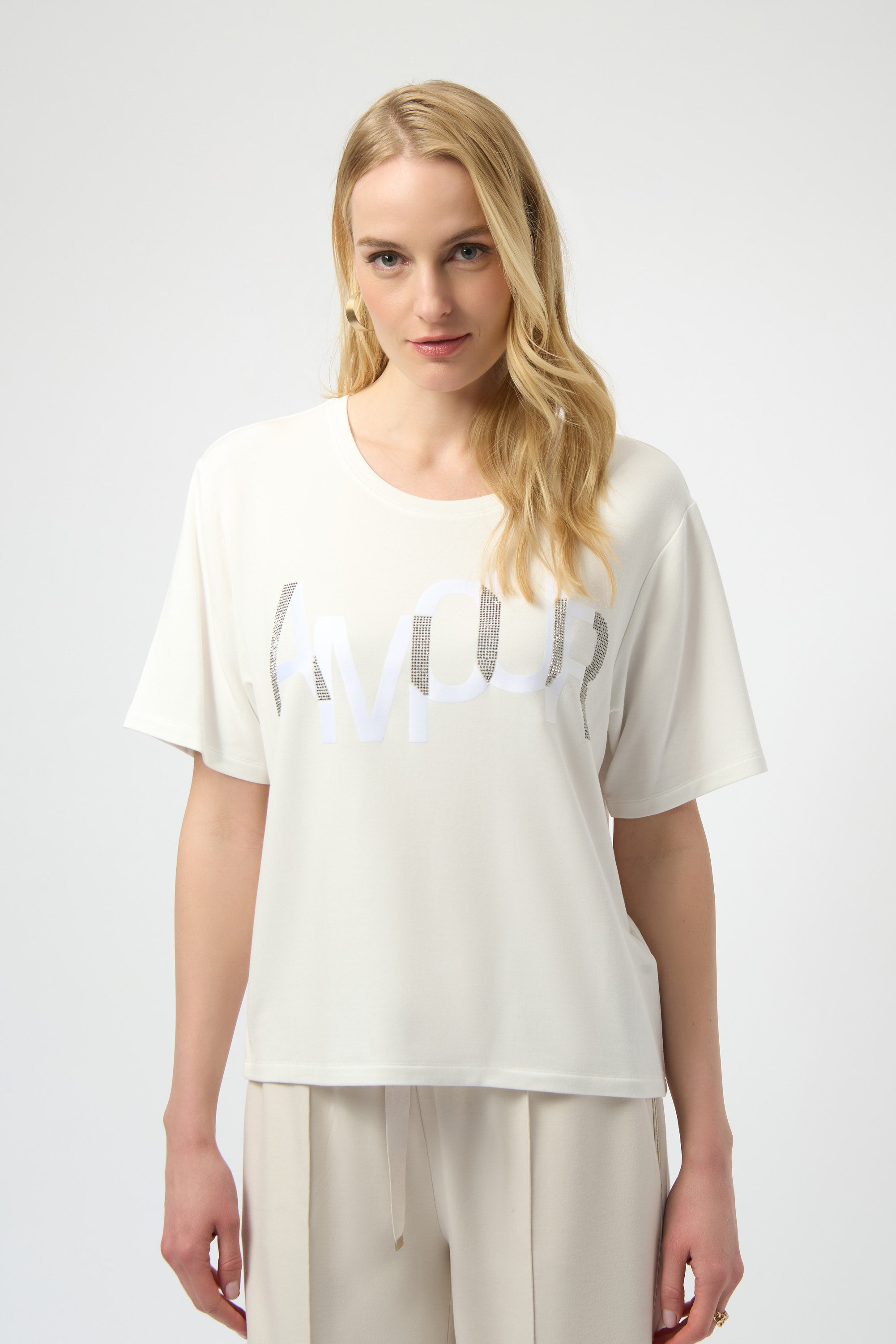 JOSEPH RIBKOFF TOP STYLE 254958 COLOUR WINTER WHITE
