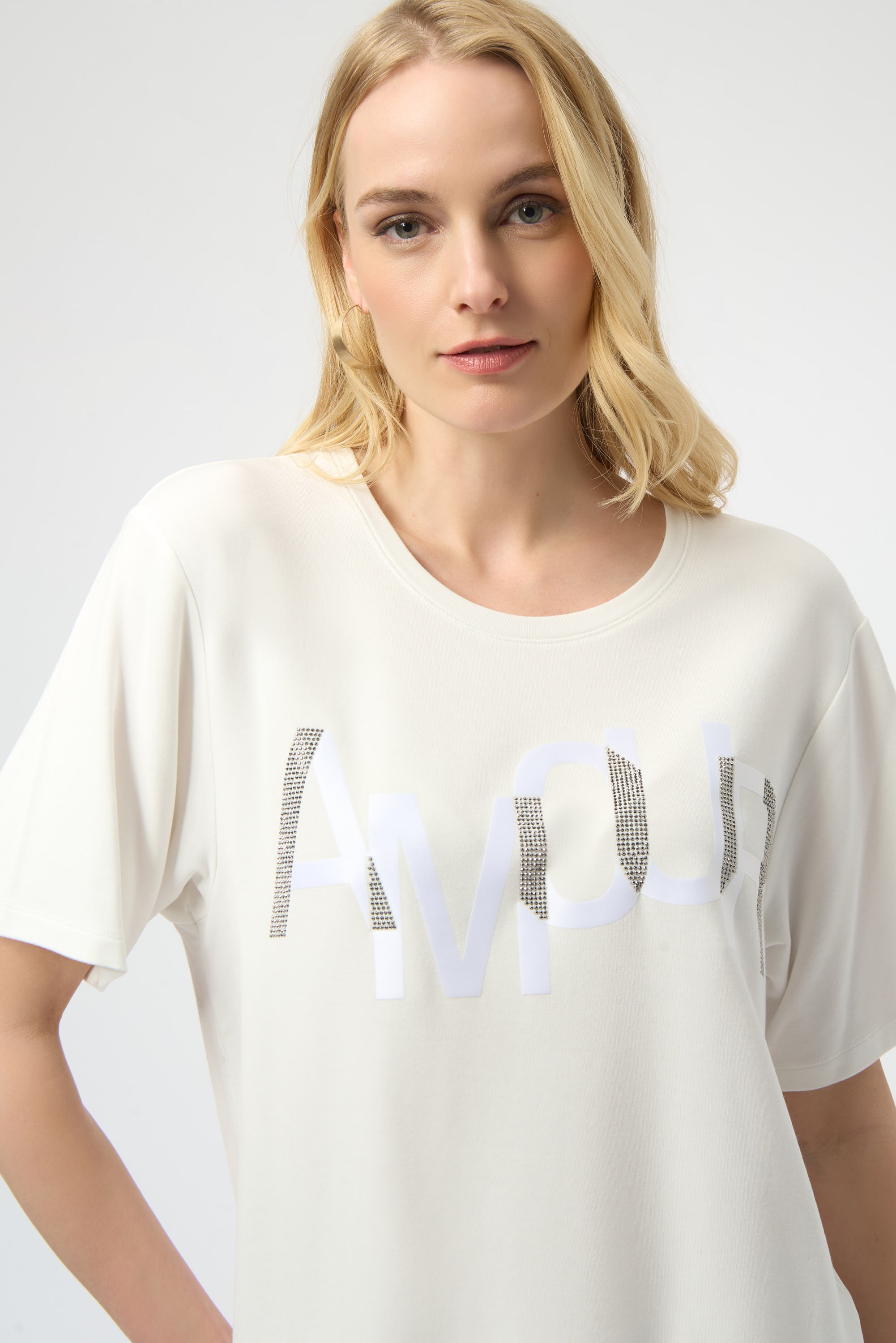 JOSEPH RIBKOFF TOP STYLE 254958 COLOUR WINTER WHITE