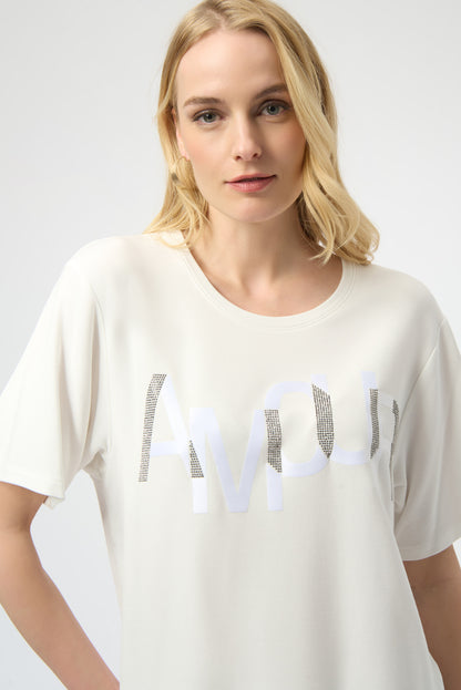 JOSEPH RIBKOFF TOP STYLE 254958 COLOUR WINTER WHITE