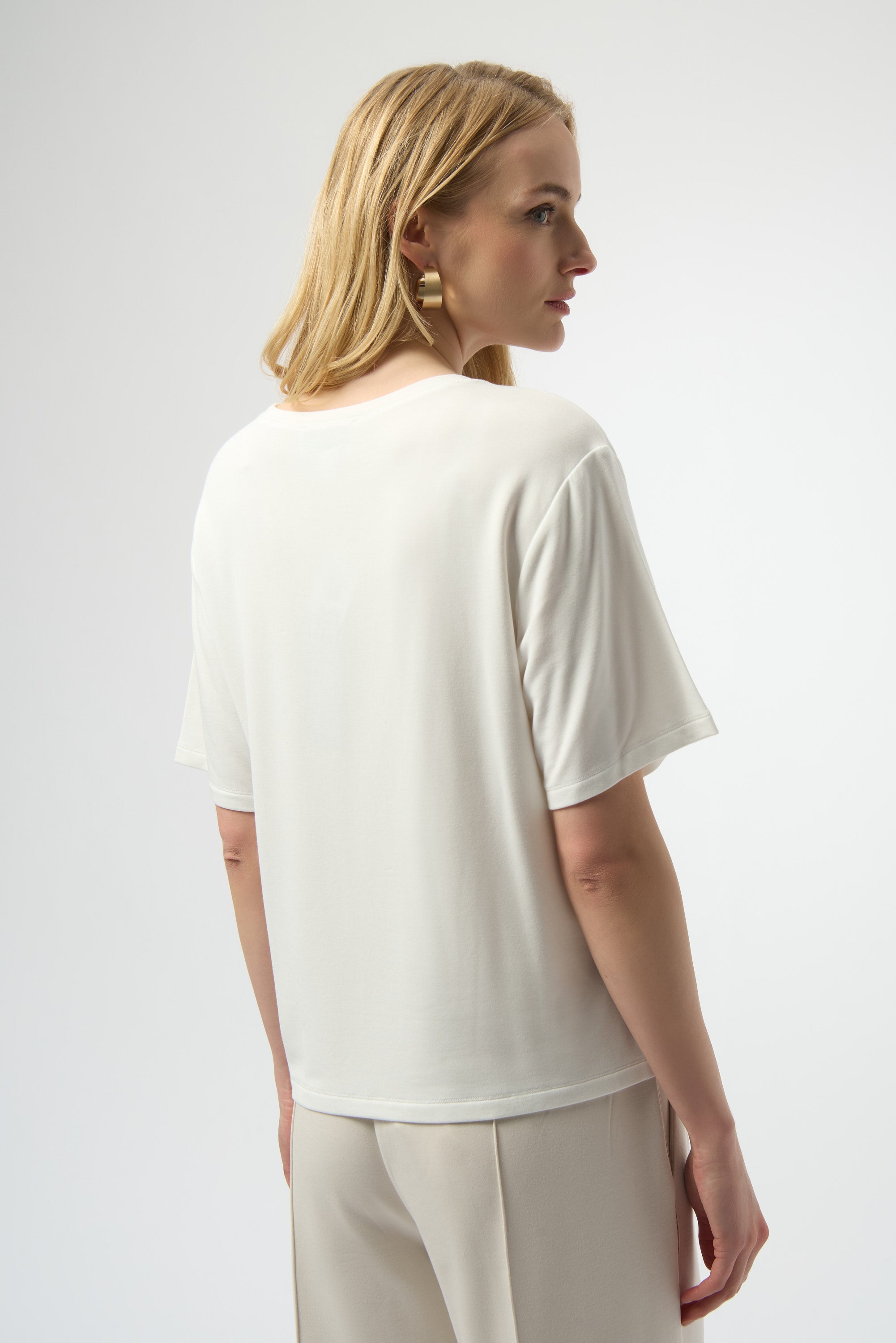 JOSEPH RIBKOFF TOP STYLE 254958 COLOUR WINTER WHITE