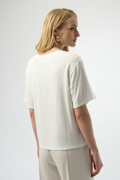 JOSEPH RIBKOFF TOP STYLE 254958 COLOUR WINTER WHITE