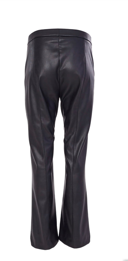 NAYA LEATHERETTE FLARE TROUSER STYLE NAW23107 COLOUR BLACK